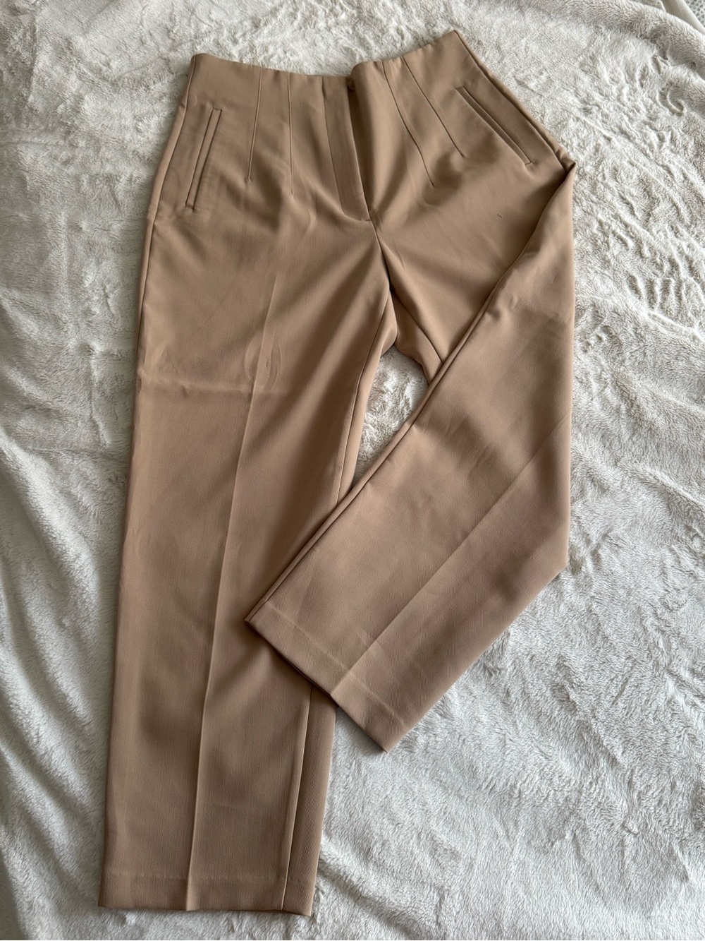 Zara Women’s Cropped Dress Pants in Tan